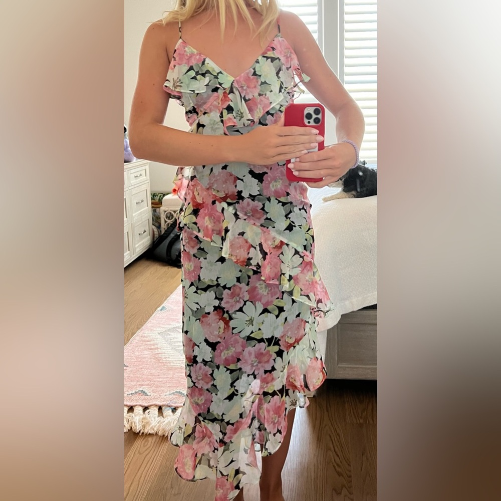 Zara floral maxi dress